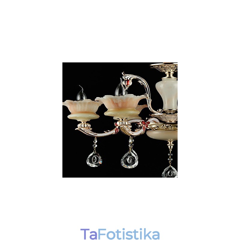 Μοντέρνο παραδοσιακό κλασικό χαρακτηριστικό κράμα ψευδαργύρου για κρεμαστό μεταλλικό φως κρυστάλλου μίνι