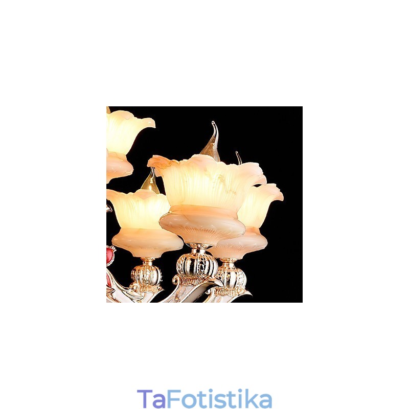 Μοντέρνο παραδοσιακό κλασικό χαρακτηριστικό κράμα ψευδαργύρου για κρεμαστό μεταλλικό φως κρυστάλλου μίνι