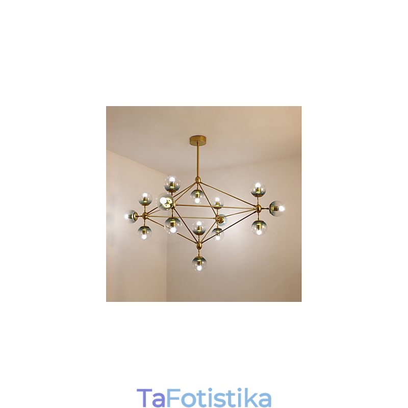 Φωτιστικό κρεμαστό με μεταλλικό γυαλί Modo Light Post Modern Europe, βιομηχανικό φωτιστικό πολυελαίου με διακόσμηση φουαγιέ