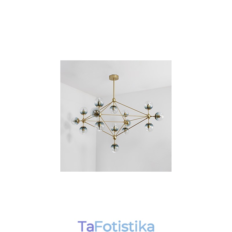 Φωτιστικό κρεμαστό με μεταλλικό γυαλί Modo Light Post Modern Europe, βιομηχανικό φωτιστικό πολυελαίου με διακόσμηση φουαγιέ