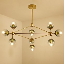 Κρεμαστό φωτιστικό Ten Light Post Modern Europe Style Modo Metal Glass The Foyer Decorate Industrial Chandelier Lamp