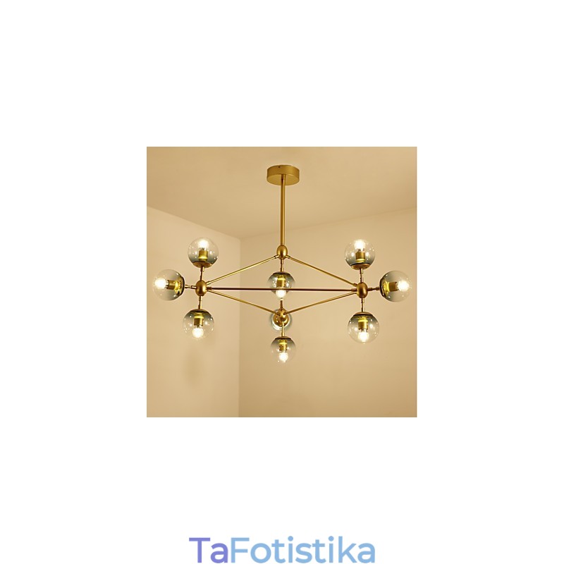 Κρεμαστό φωτιστικό Ten Light Post Modern Europe Style Modo Metal Glass The Foyer Decorate Industrial Chandelier Lamp