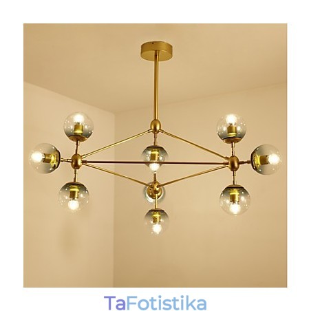 Κρεμαστό φωτιστικό Ten Light Post Modern Europe Style Modo Metal Glass The Foyer Decorate Industrial Chandelier Lamp Κρεμαστό φωτιστικό Ten Light Post Modern Europe Style Modo Metal Glass The Foyer Decorate Industrial Chandelier Lamp