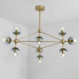 Κρεμαστό φωτιστικό Ten Light Post Modern Europe Style Modo Metal Glass The Foyer Decorate Industrial Chandelier Lamp
