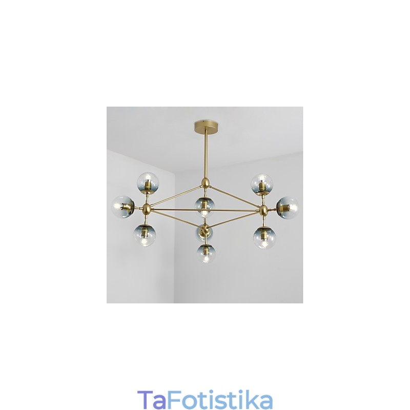 Κρεμαστό φωτιστικό Ten Light Post Modern Europe Style Modo Metal Glass The Foyer Decorate Industrial Chandelier Lamp