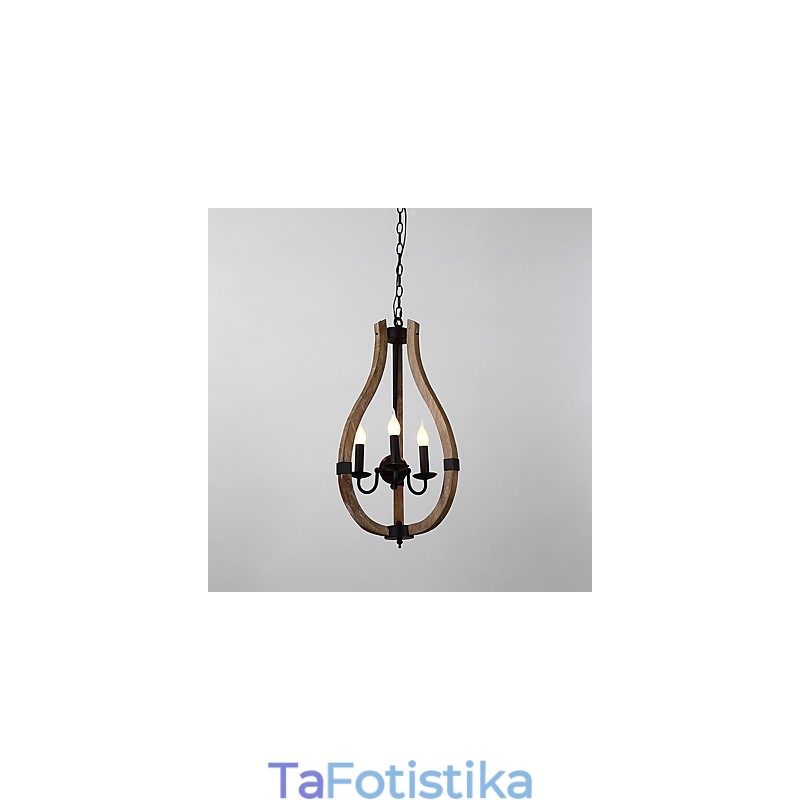 Τρεις ελαφριές vintage ζωγραφική με χαρακτηριστικό μίνι ύφος ξύλινο φωτιστικό μπαμπού πολυέλαιος το διακοσμητικό κρεμαστό φωτιστικό