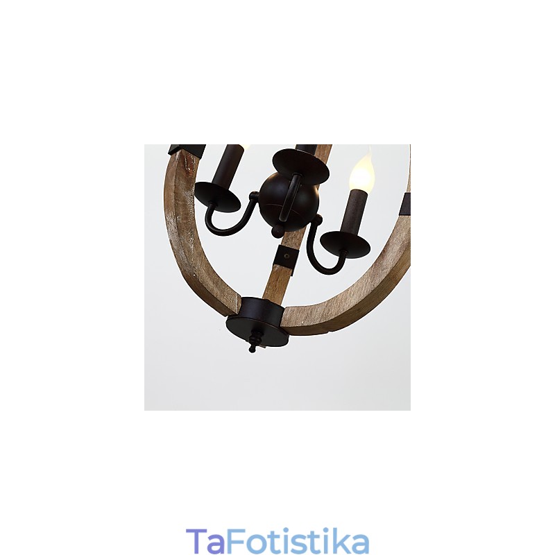 Τρεις ελαφριές vintage ζωγραφική με χαρακτηριστικό μίνι ύφος ξύλινο φωτιστικό μπαμπού πολυέλαιος το διακοσμητικό κρεμαστό φωτιστικό