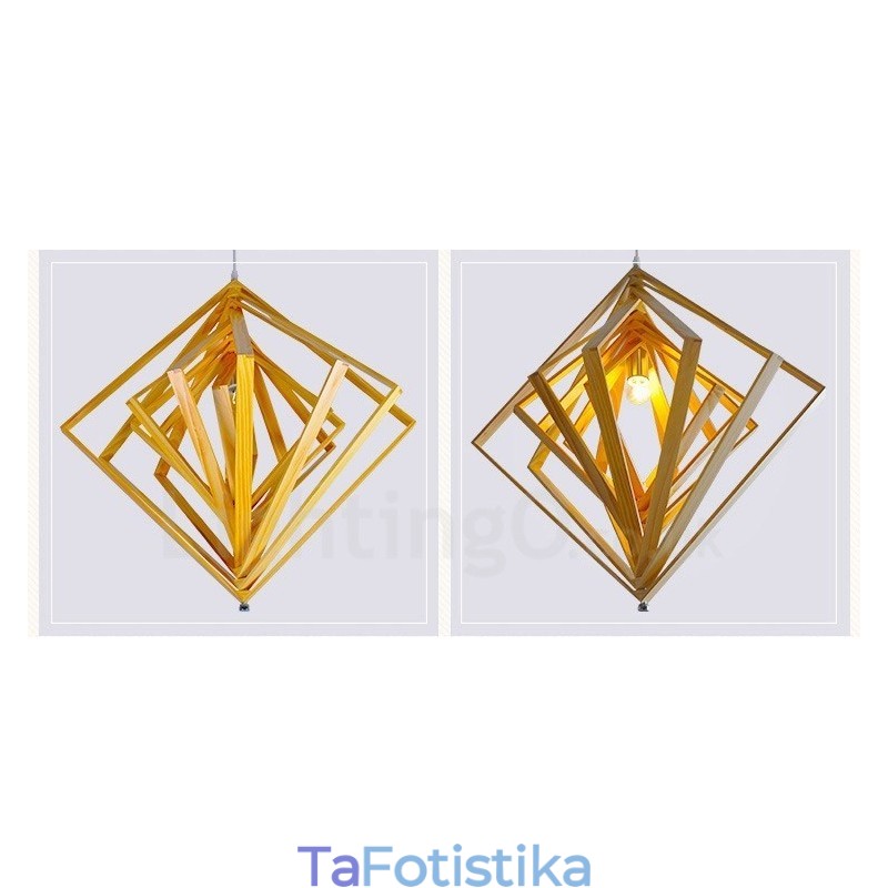 1 Ανοιχτό Ξύλο Μοντέρνο μοντέρνο σκανδιναβικό στυλ κρεμαστό φωτιστικό με ξύλινη απόχρωση