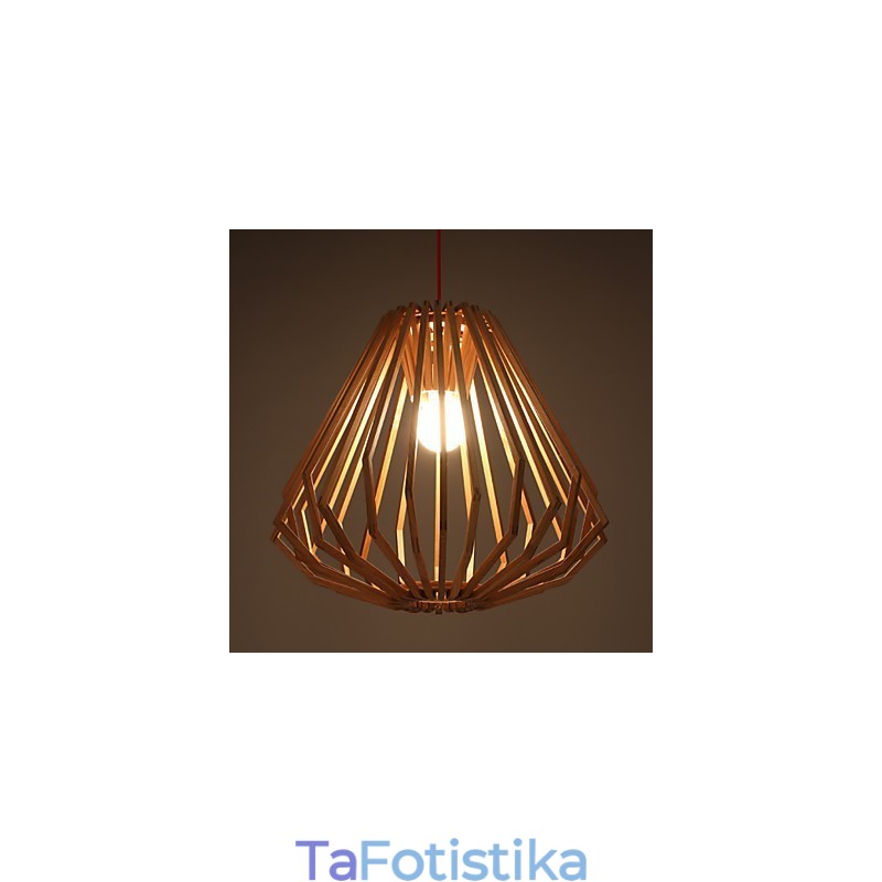 Πολυέλαιος Mini Style Παραδοσιακό Κλασικό Ξύλινο Μπαμπού