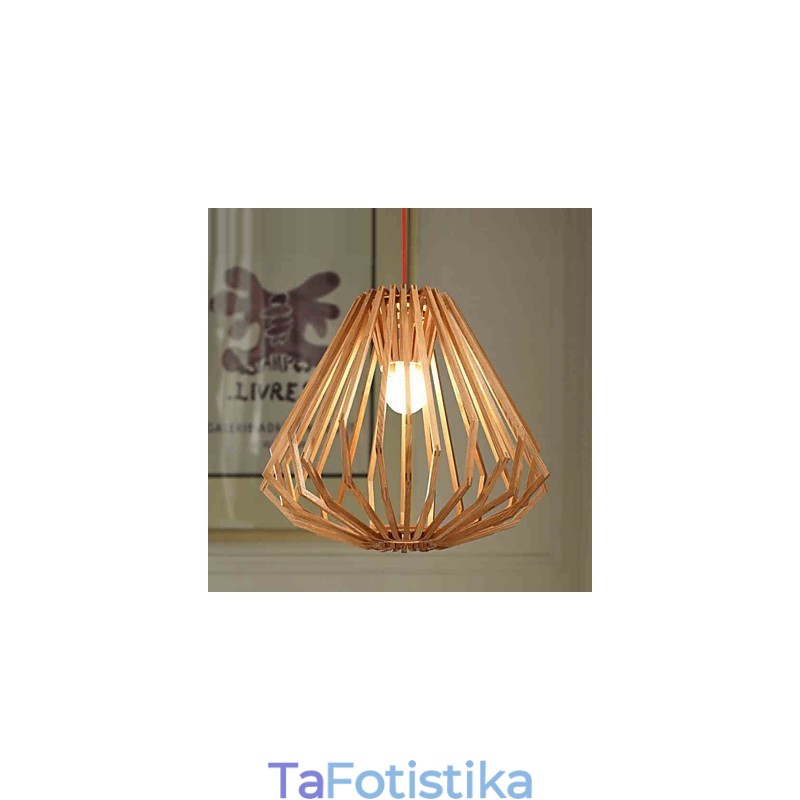 Πολυέλαιος Mini Style Παραδοσιακό Κλασικό Ξύλινο Μπαμπού