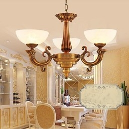 The Chinese Style Marble lamp Chandelier Full Copper φωτιστικό Chandelier