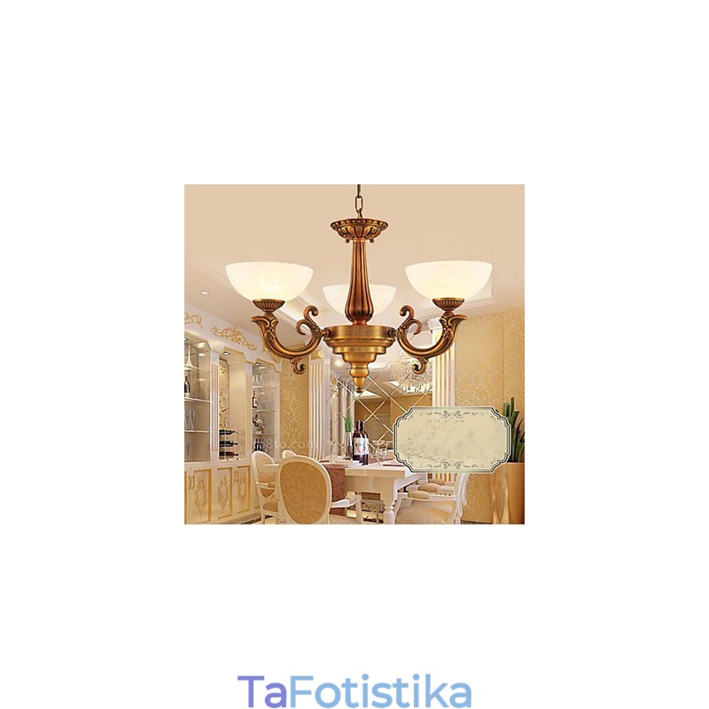 The Chinese Style Marble lamp Chandelier Full Copper φωτιστικό Chandelier