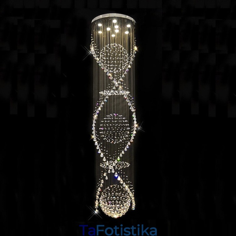 Extra Length 5 μέτρων Μοντέρνο κρεμαστό φως οροφής πολυέλαιος εσωτερικού χώρου Φωτιστικά φωτιστικά φωτιστικά