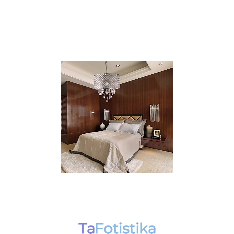 Παραδοσιακός Κλασικός Μεταλλικός Πολυέλαιος Κρυστάλλινο Χρώμιο