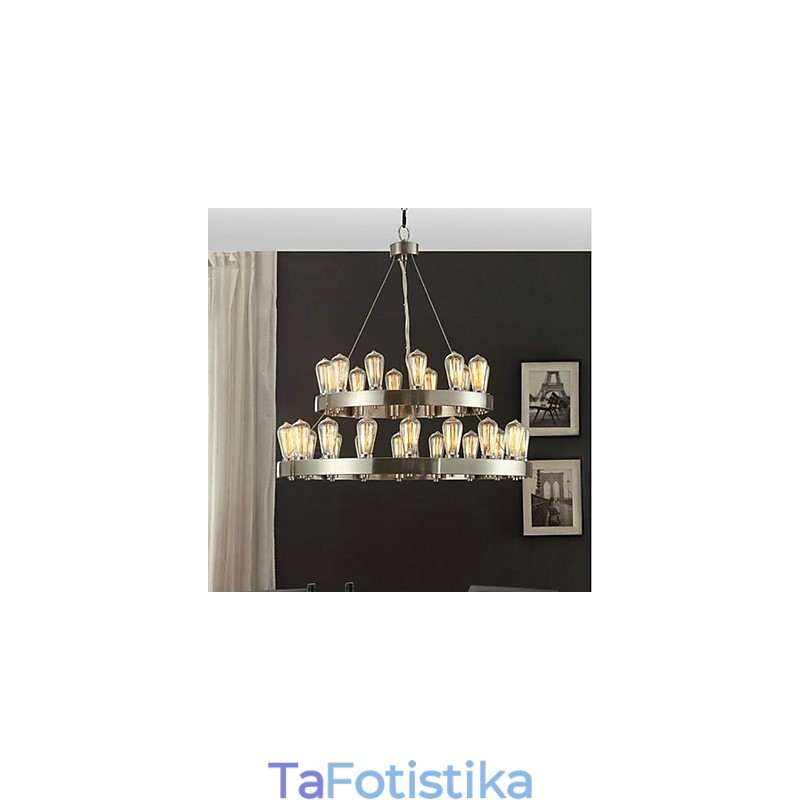 Vintage Mini Style Chrome Μεταλλικός πολυέλαιος