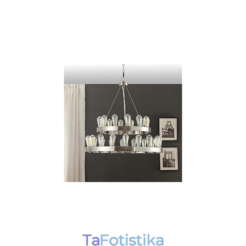 Vintage Mini Style Chrome Μεταλλικός πολυέλαιος