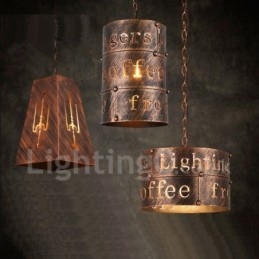 1 Light Retro Vintage Κρεμαστό Φωτιστικό Cafe House Κρεμαστό φωτιστικό