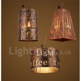 1 Light Retro Vintage Κρεμαστό Φωτιστικό Cafe House Κρεμαστό φωτιστικό