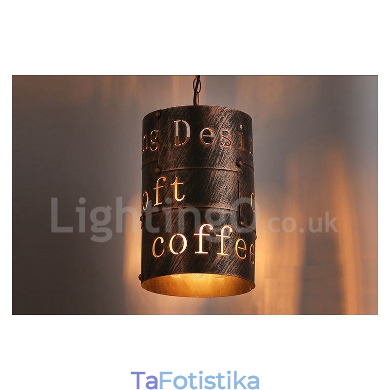 1 Light Retro Vintage Κρεμαστό Φωτιστικό Cafe House Κρεμαστό φωτιστικό