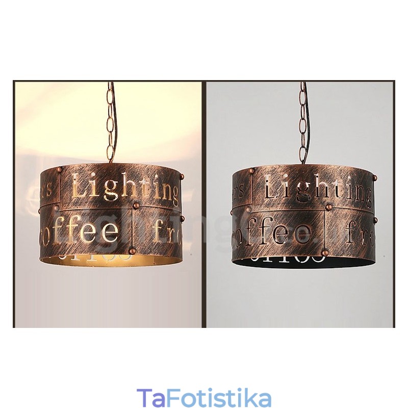 1 Light Retro Vintage Κρεμαστό Φωτιστικό Cafe House Κρεμαστό φωτιστικό