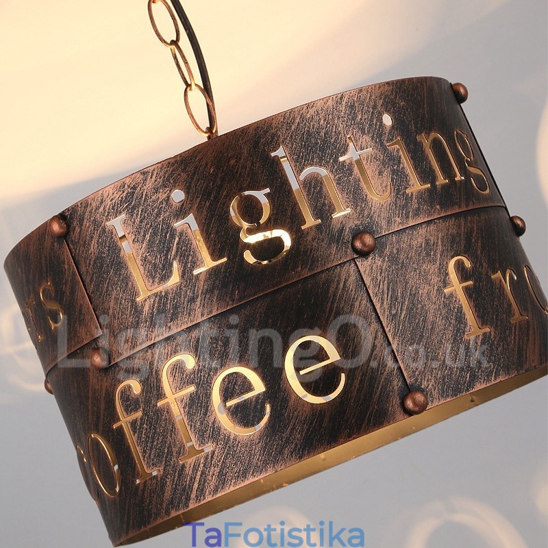 1 Light Retro Vintage Κρεμαστό Φωτιστικό Cafe House Κρεμαστό φωτιστικό
