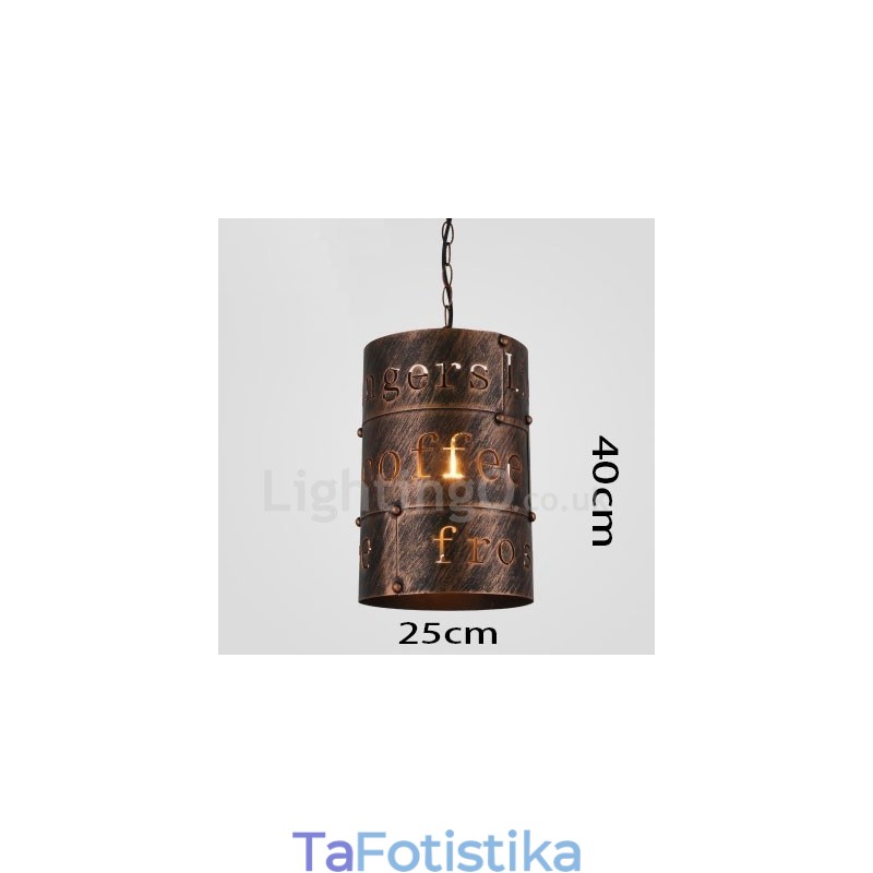 1 Light Retro Vintage Κρεμαστό Φωτιστικό Cafe House Κρεμαστό φωτιστικό