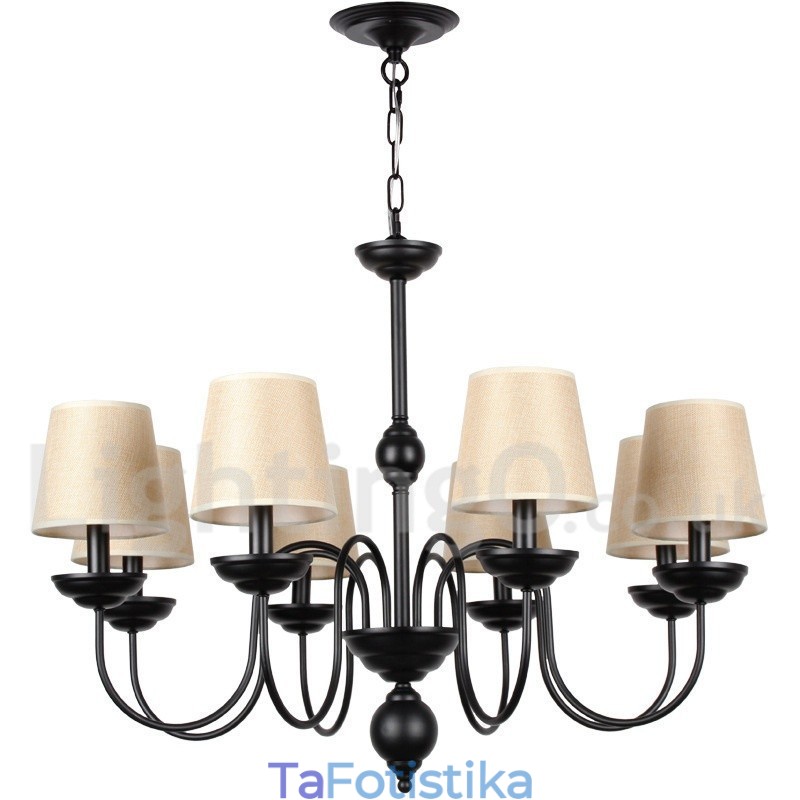 Πολυέλαιος 8 ελαφρύ ρουστίκ ρετρό σύγχρονου στυλ κεριού