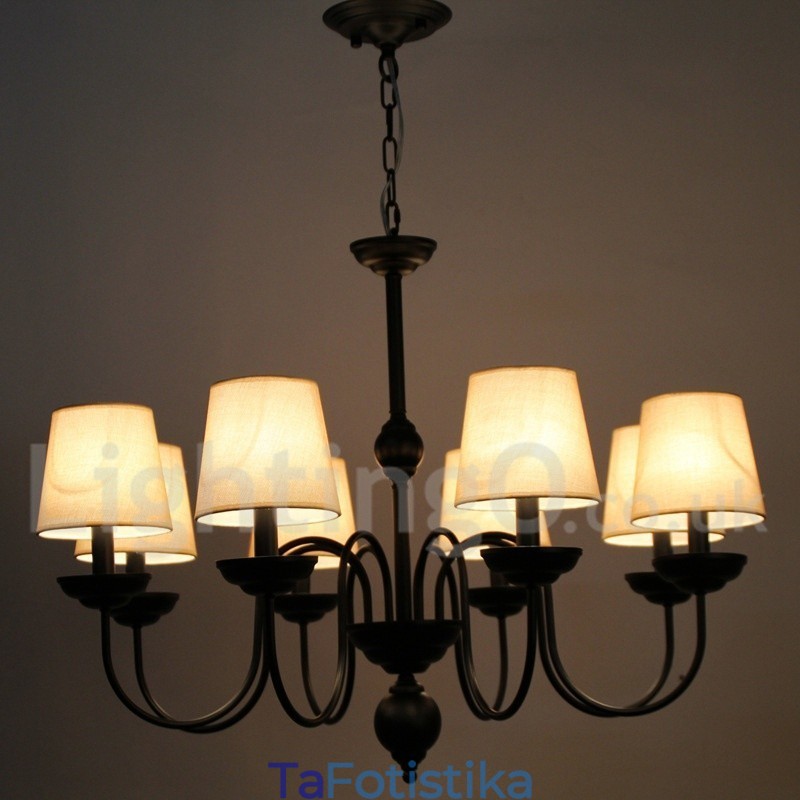 Πολυέλαιος 8 ελαφρύ ρουστίκ ρετρό σύγχρονου στυλ κεριού