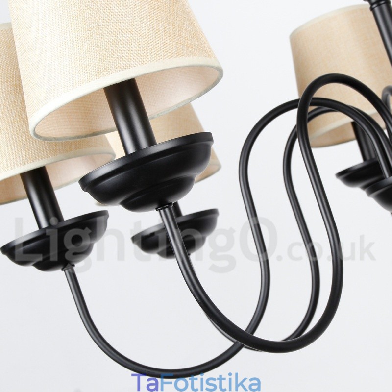 Πολυέλαιος 8 ελαφρύ ρουστίκ ρετρό σύγχρονου στυλ κεριού