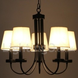 Πολυέλαιος 5 Light Retro Contemporary Μαύρο Κερί