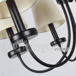 Πολυέλαιος 5 Light Retro Contemporary Μαύρο Κερί