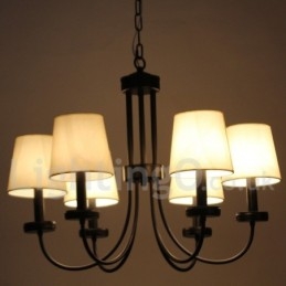 Πολυέλαιος 6 Light Retro Contemporary Μαύρο Κερί