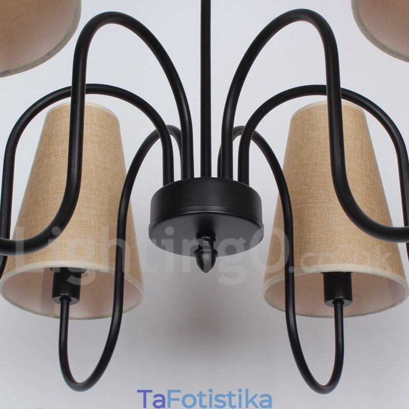 Πολυέλαιος 6 Light Retro Contemporary Style Candle