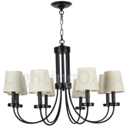 Πολυέλαιος 8 Light Retro Contemporary Μαύρο Κερί