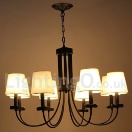 Πολυέλαιος 8 Light Retro Contemporary Μαύρο Κερί
