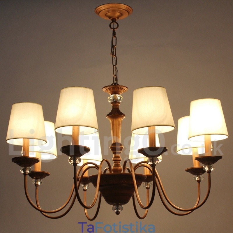 Πολυέλαιος 8 Light Retro Style Candle