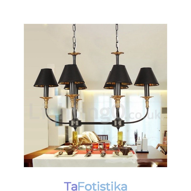 Πολυέλαιος 6 Light Retro Contemporary Style Candle