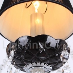 Πολυέλαιος σε στυλ 8 Light Contemporary Black Brushed K9 Crystal Candle Style