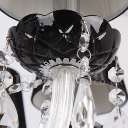 Πολυέλαιος σε στυλ 8 Light Contemporary Black Brushed K9 Crystal Candle Style