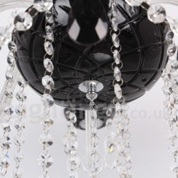 Πολυέλαιος σε στυλ 8 Light Contemporary Black Brushed K9 Crystal Candle Style