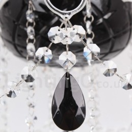 Πολυέλαιος σε στυλ 8 Light Contemporary Black Brushed K9 Crystal Candle Style