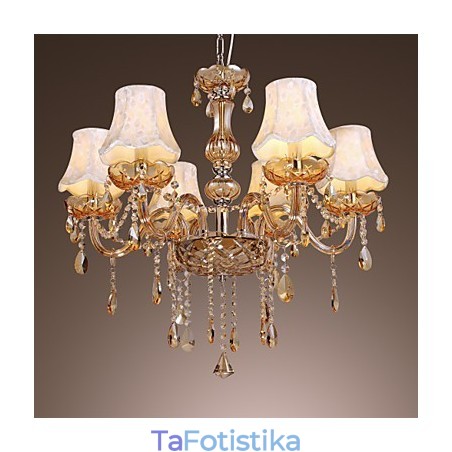 Πολυέλαιος European Style Luxury 6 Light με κρύσταλλο K9 Πολυέλαιος European Style Luxury 6 Light με κρύσταλλο K9