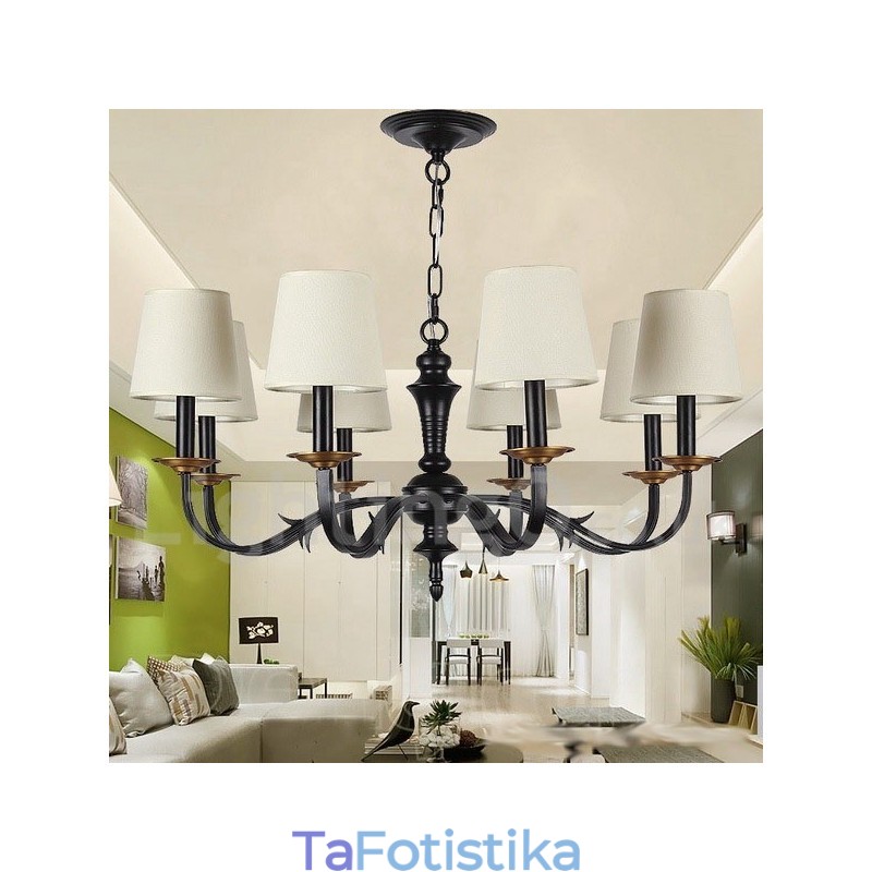 Πολυέλαιος 8 Light Retro Style Candle