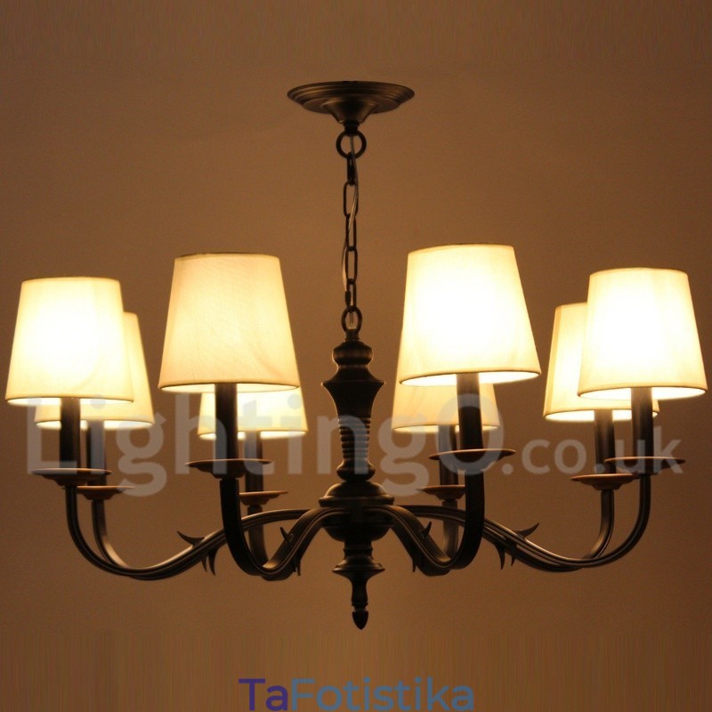 Πολυέλαιος 8 Light Retro Style Candle