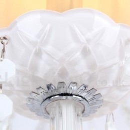 Πολυέλαιος 3 Ανοιχτός Λευκός Κ9 Crystal Candle Style Chandelier