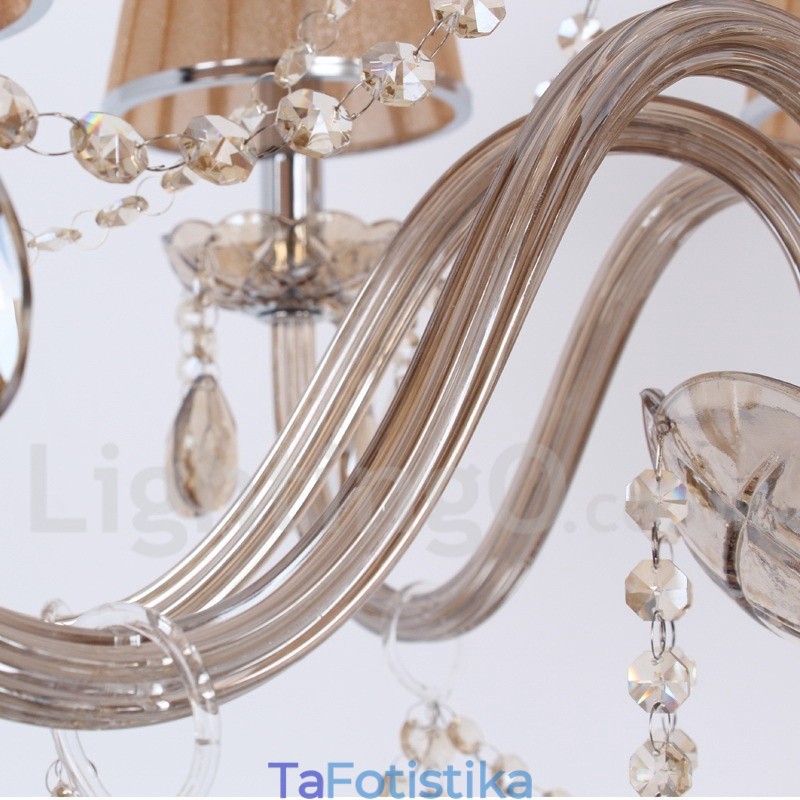 Πολυέλαιος 6 Light K9 Crystal Candle Style