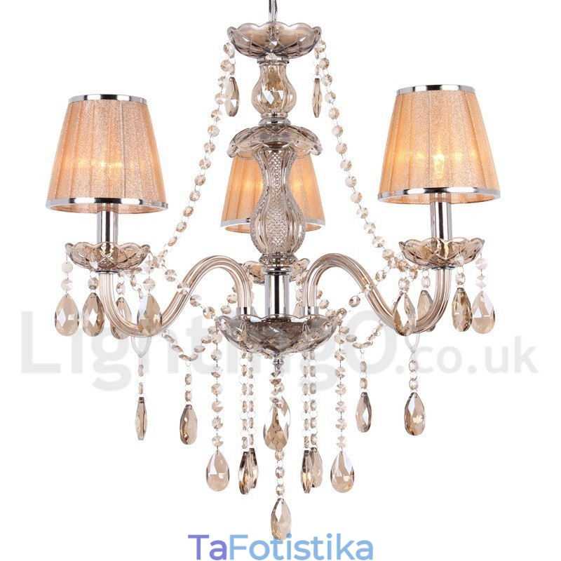 Πολυέλαιος 3 Light K9 Crystal Style Candle