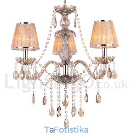Πολυέλαιος 3 Light K9 Crystal Style Candle