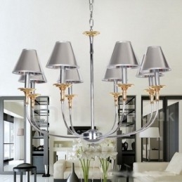 Πολυέλαιος 8 Light Modern Contemporary Chrome Style Candle