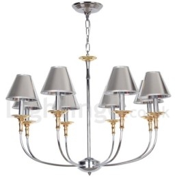 Πολυέλαιος 8 Light Modern Contemporary Chrome Style Candle